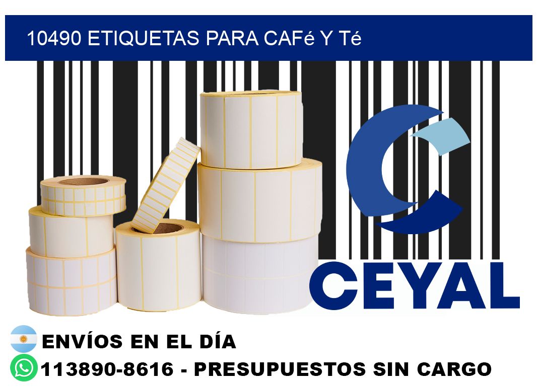 10490 Etiquetas para café y té