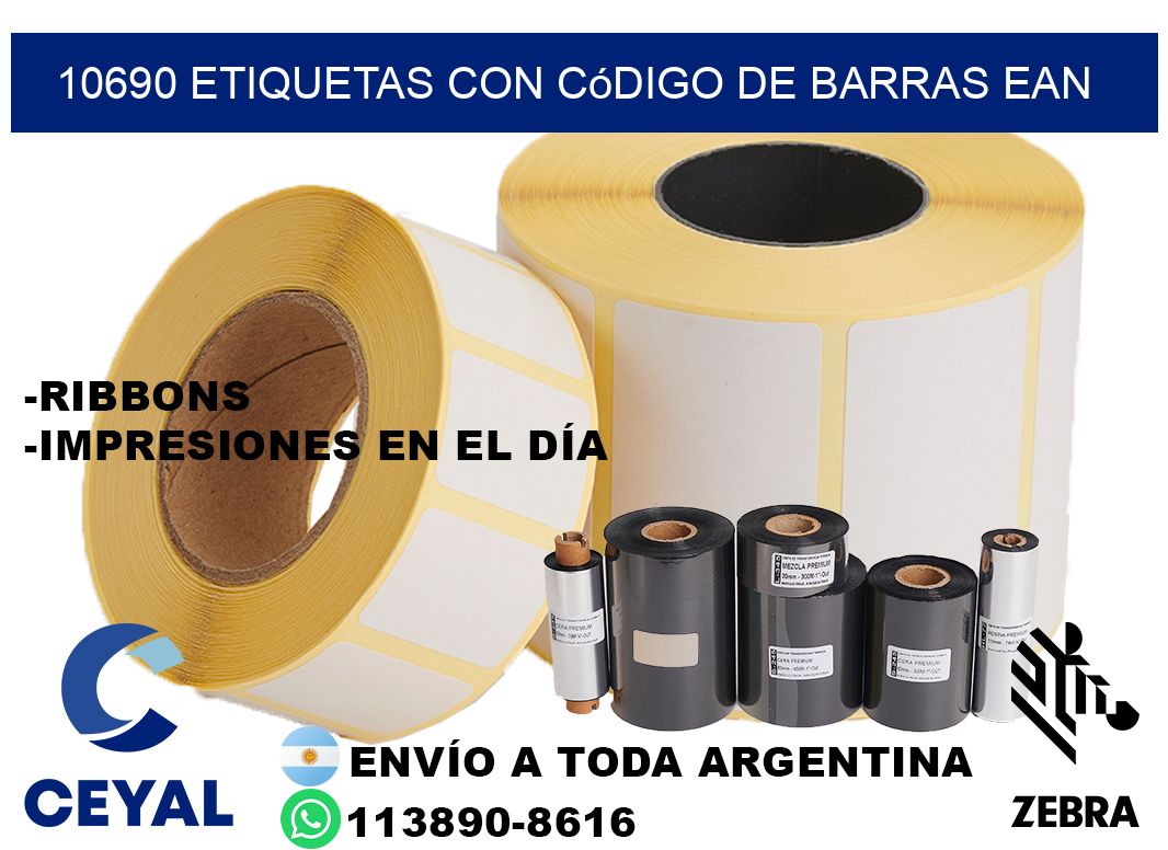 10690 Etiquetas con código de barras EAN