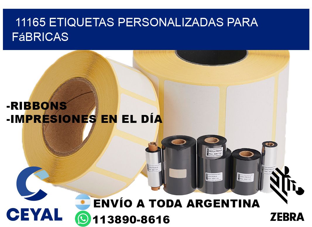 11165 Etiquetas personalizadas para fábricas