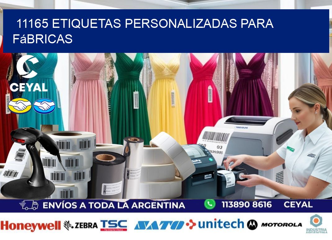 11165 Etiquetas personalizadas para fábricas