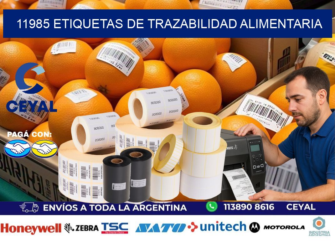 11985 Etiquetas de trazabilidad alimentaria