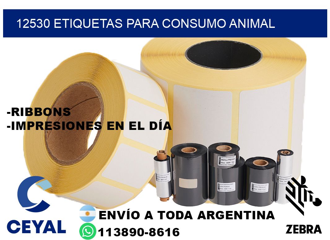 12530 Etiquetas para consumo animal
