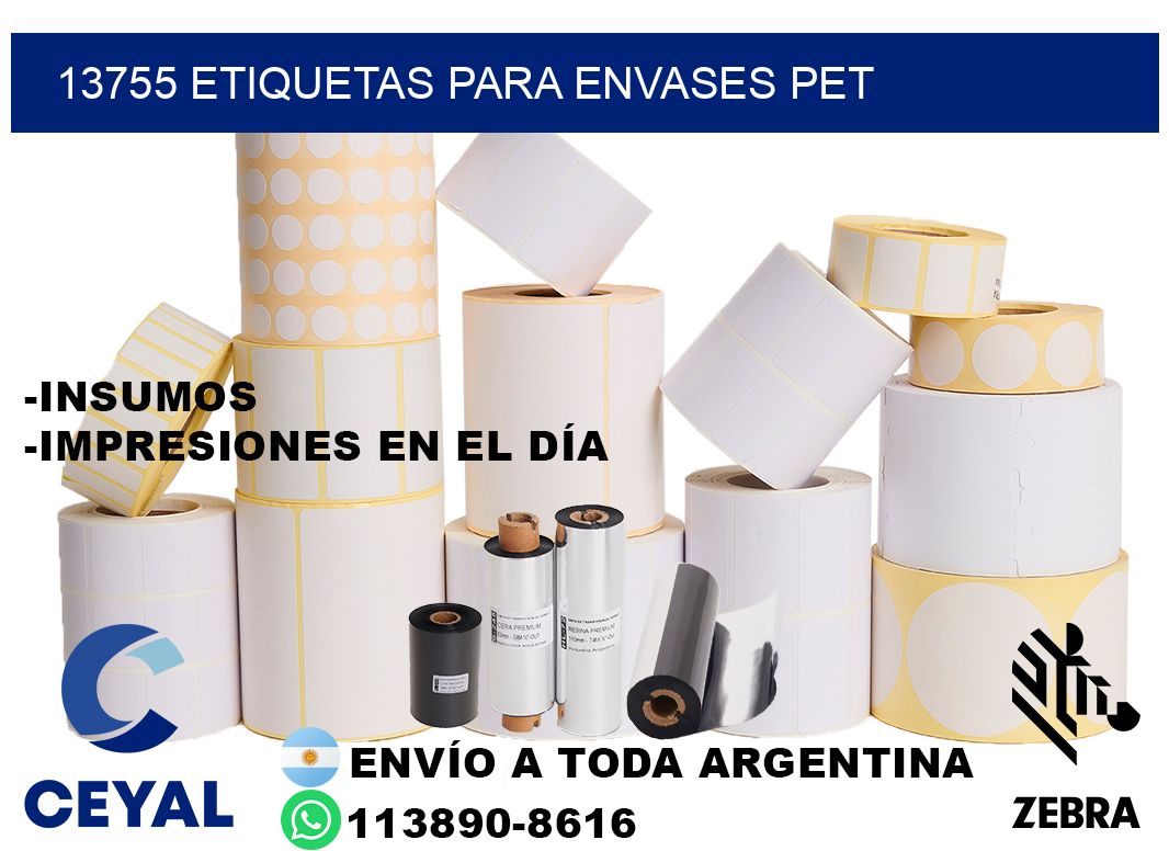 13755 Etiquetas para envases PET