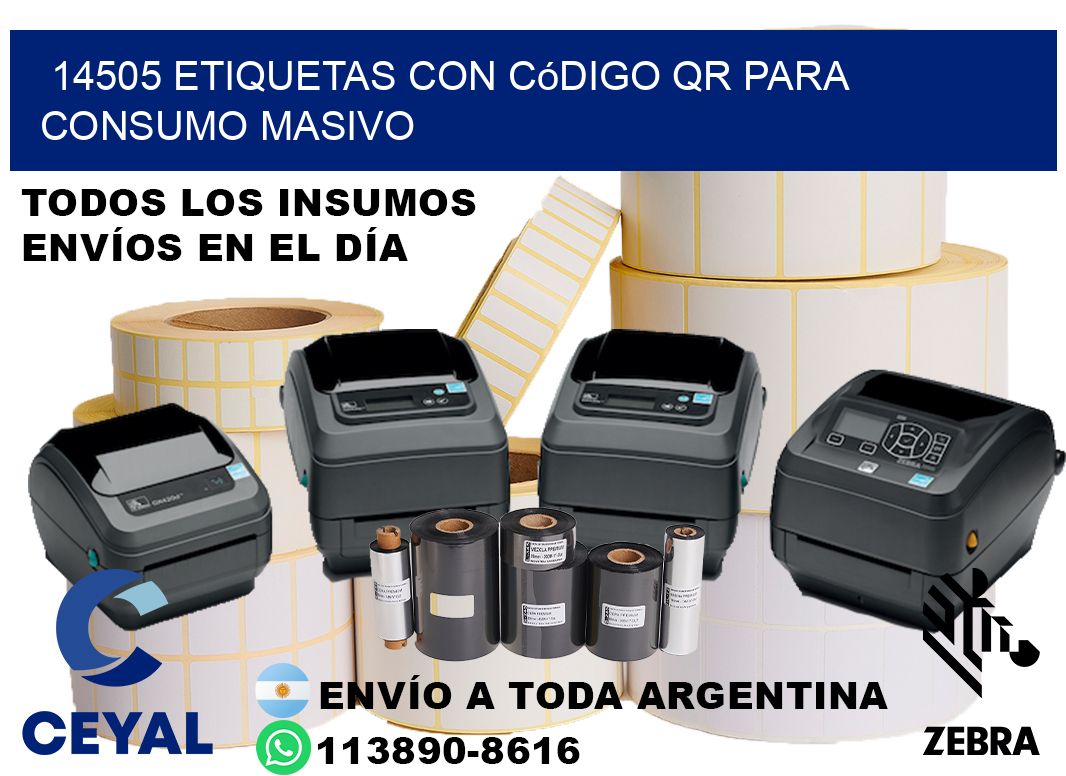 14505 Etiquetas con código QR para consumo masivo