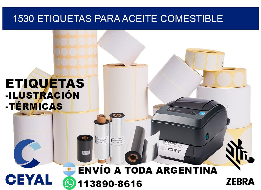 1530 Etiquetas para aceite comestible