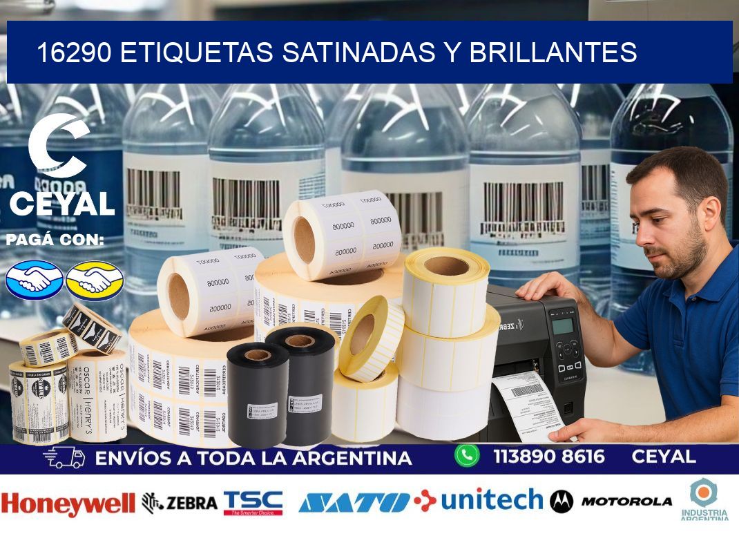 16290 Etiquetas satinadas y brillantes