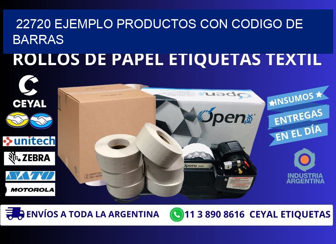 22720 ejemplo productos con codigo de barras