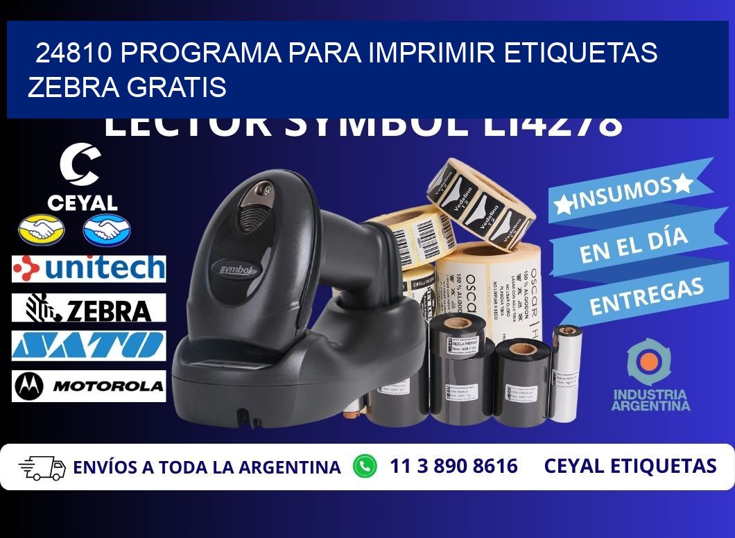 24810 Programa para imprimir etiquetas Zebra gratis
