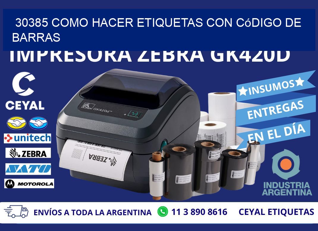 30385 Como hacer etiquetas con código de barras
