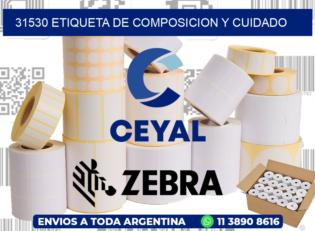 31530 etiqueta de composicion y cuidado