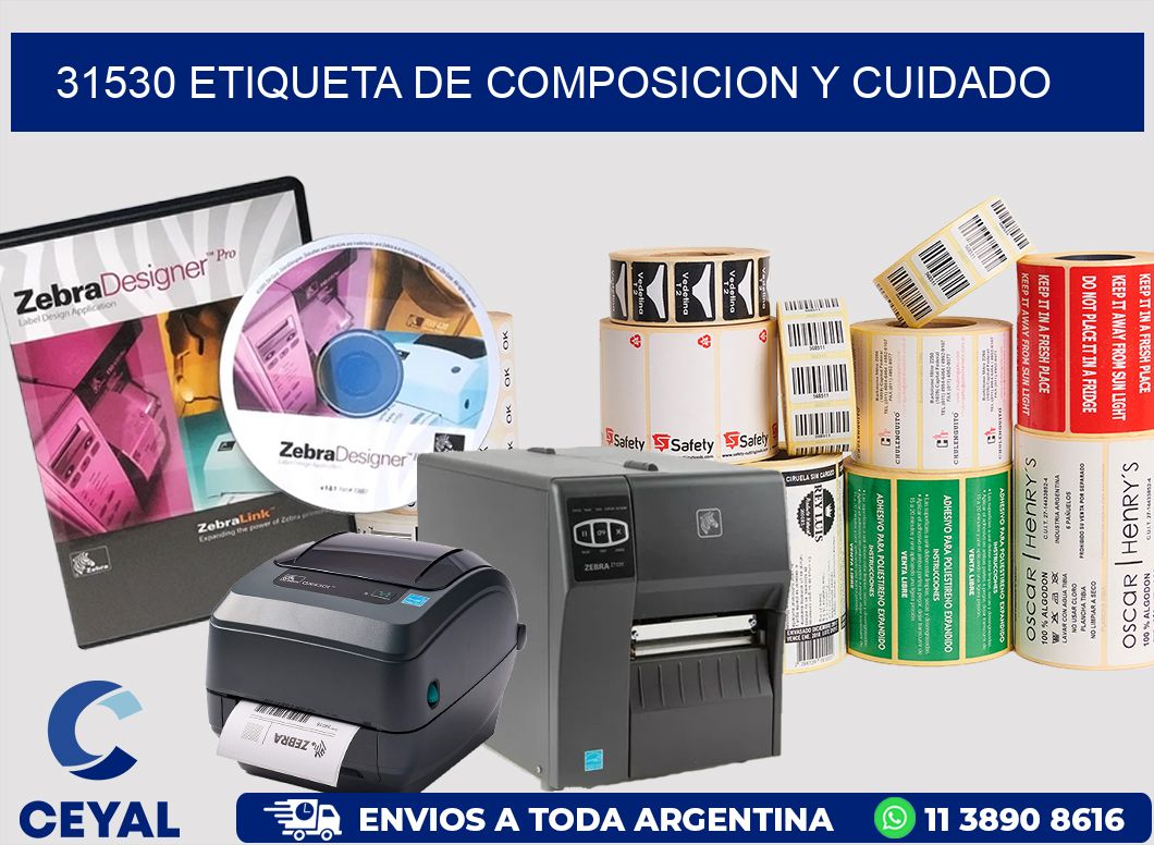 31530 etiqueta de composicion y cuidado