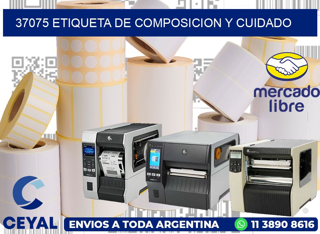 37075 etiqueta de composicion y cuidado