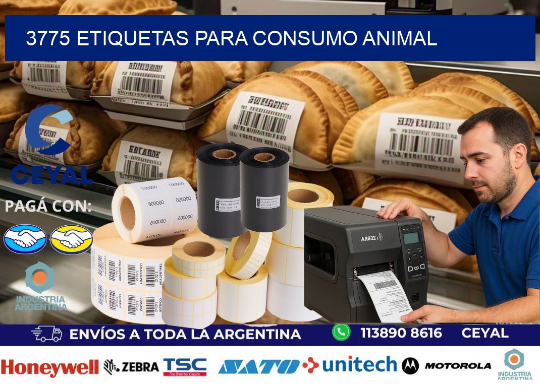 3775 Etiquetas para consumo animal
