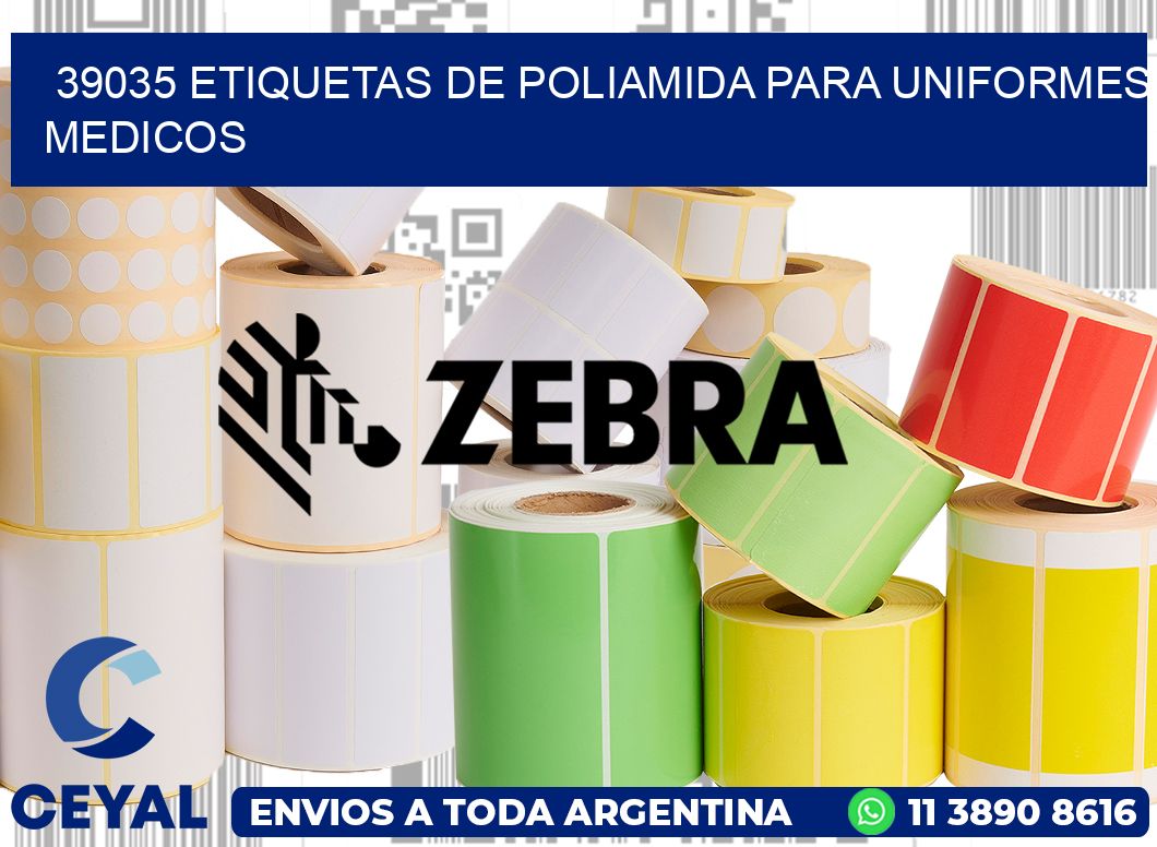 39035 Etiquetas de poliamida para uniformes medicos