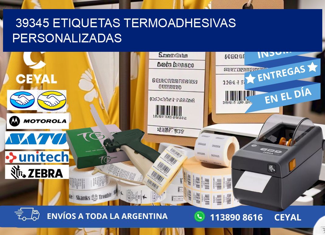 39345 Etiquetas termoadhesivas personalizadas