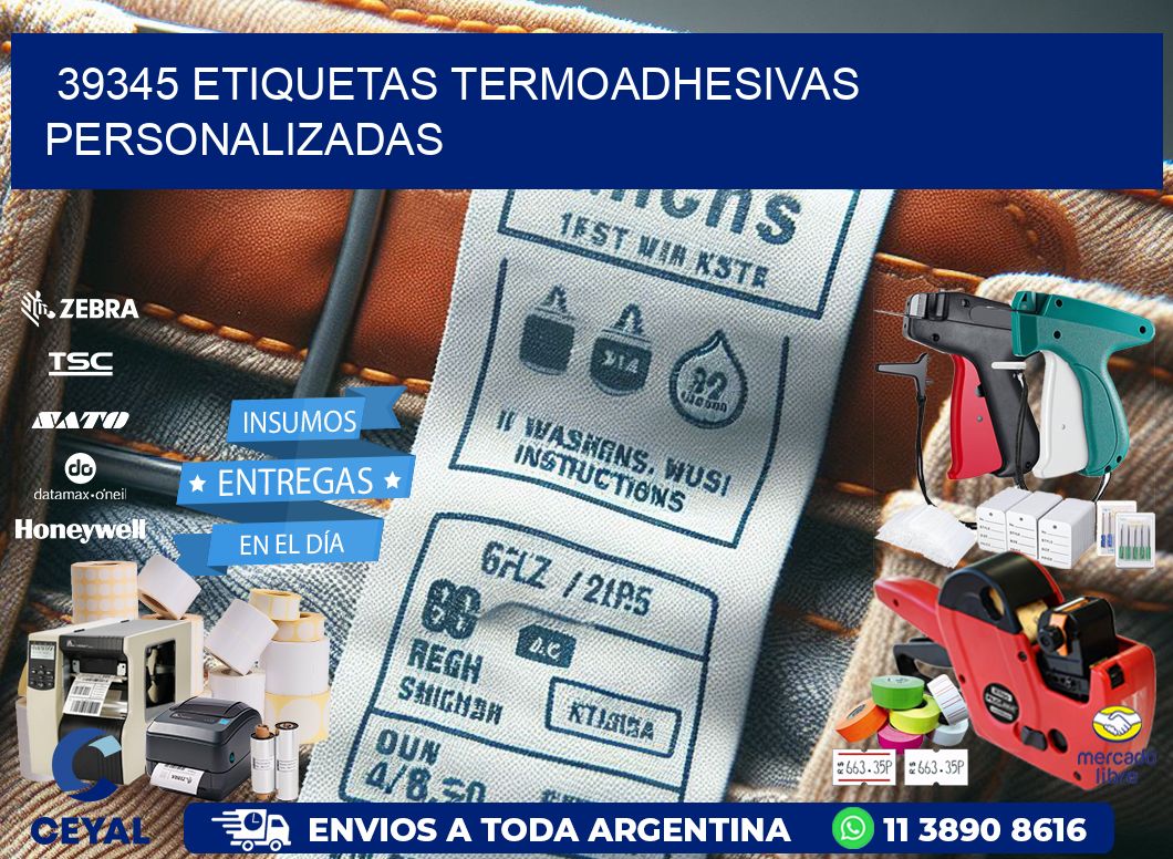 39345 Etiquetas termoadhesivas personalizadas