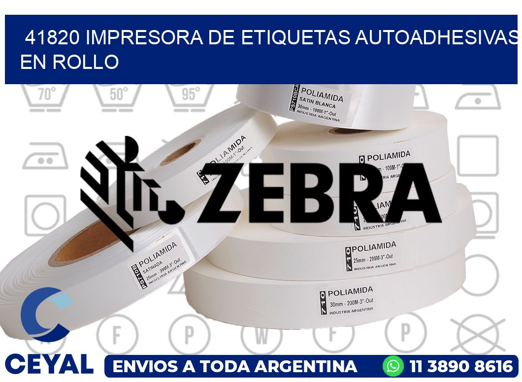41820 impresora de etiquetas autoadhesivas en rollo