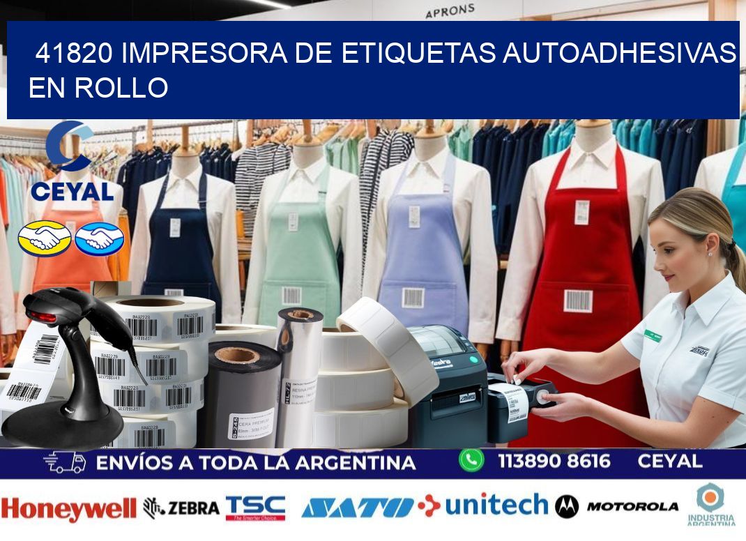 41820 impresora de etiquetas autoadhesivas en rollo