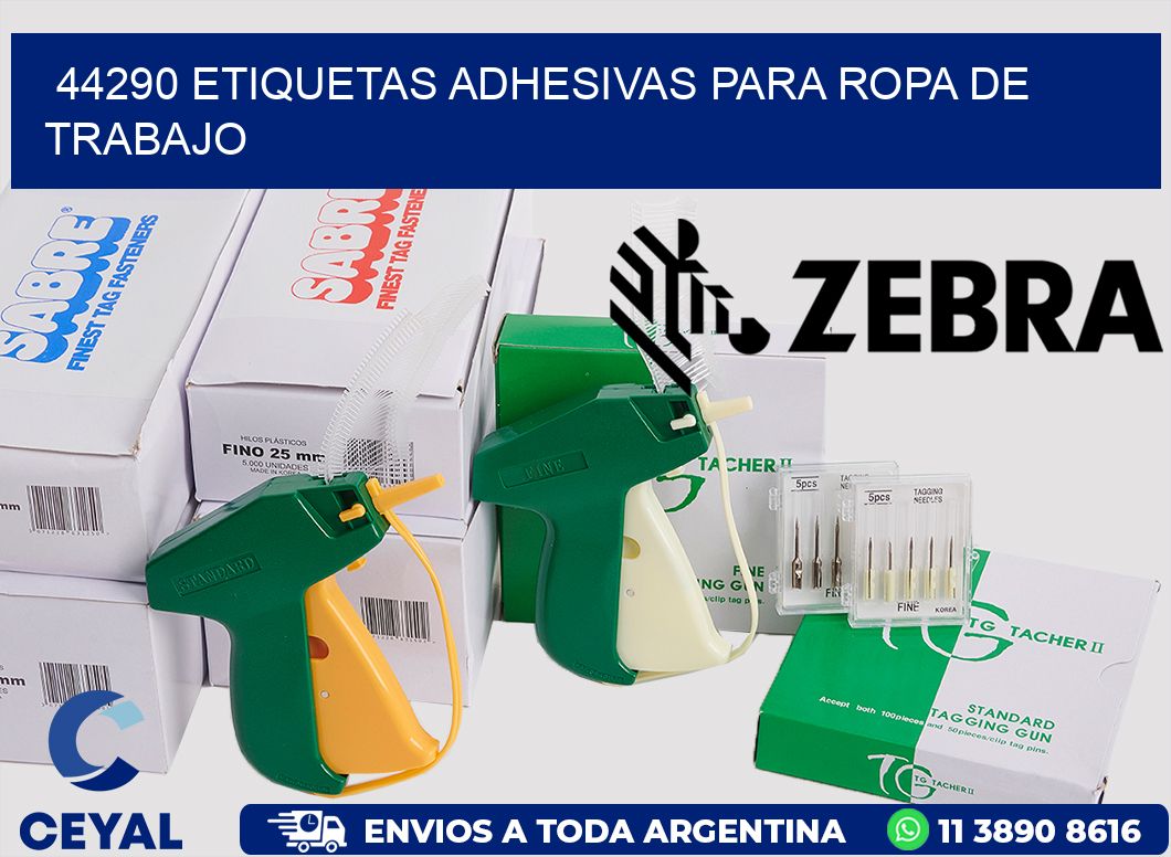 44290 Etiquetas adhesivas para ropa de trabajo