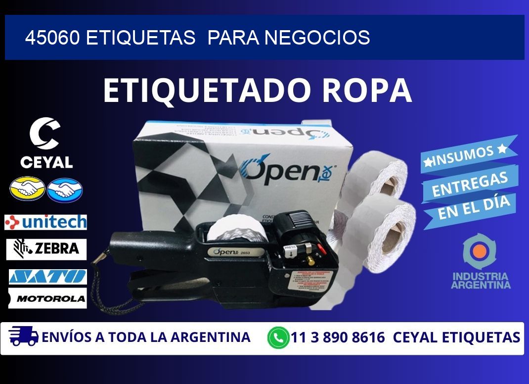 45060 etiquetas  para negocios