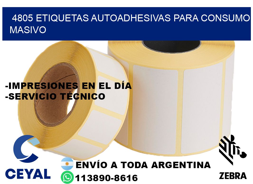 4805 Etiquetas autoadhesivas para consumo masivo