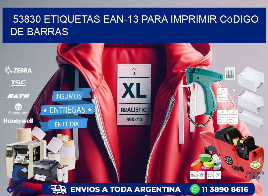 53830 etiquetas ean-13 para imprimir código  de barras
