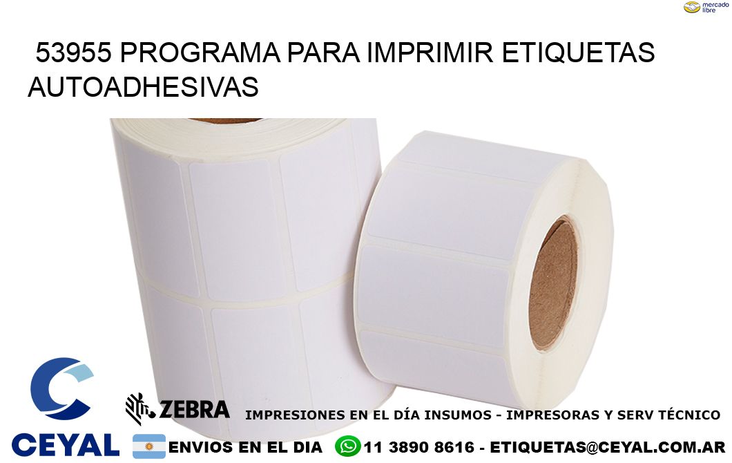 53955 Programa para imprimir etiquetas autoadhesivas