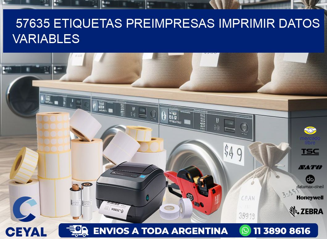 57635 Etiquetas preimpresas imprimir datos variables