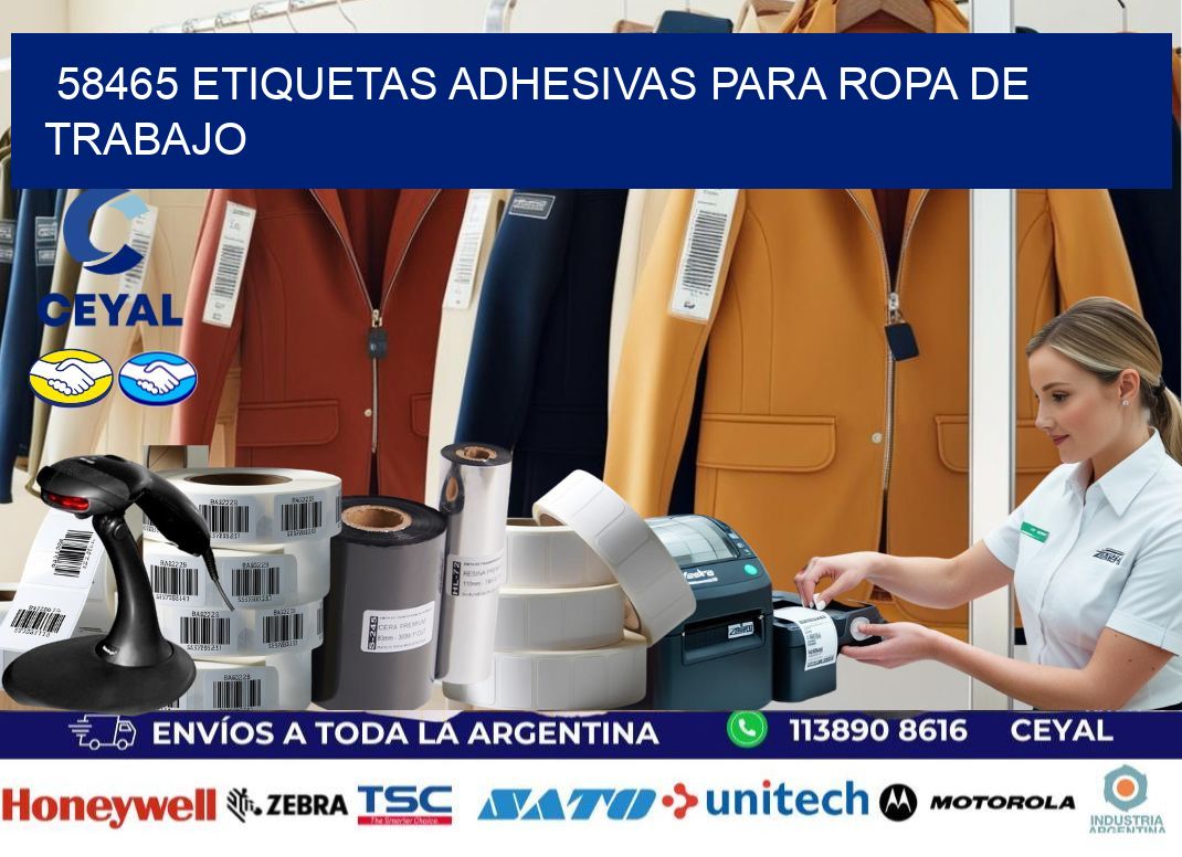 58465 Etiquetas adhesivas para ropa de trabajo