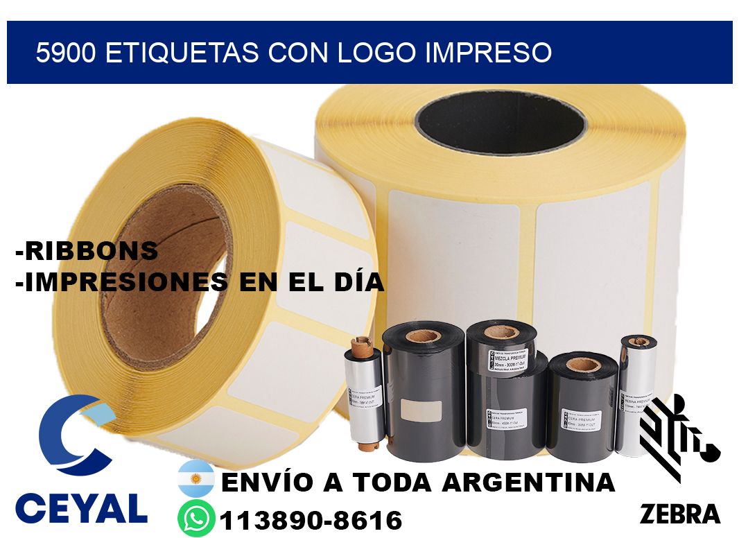 5900 Etiquetas con logo impreso