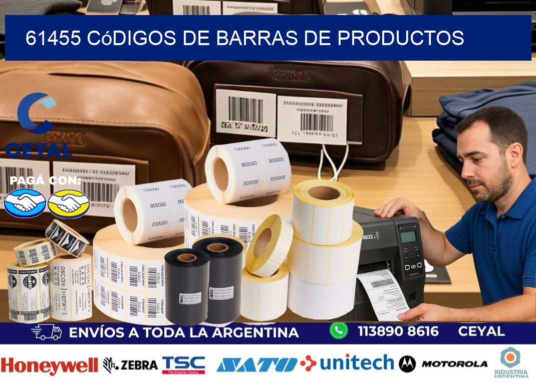 61455 Códigos de barras de productos
