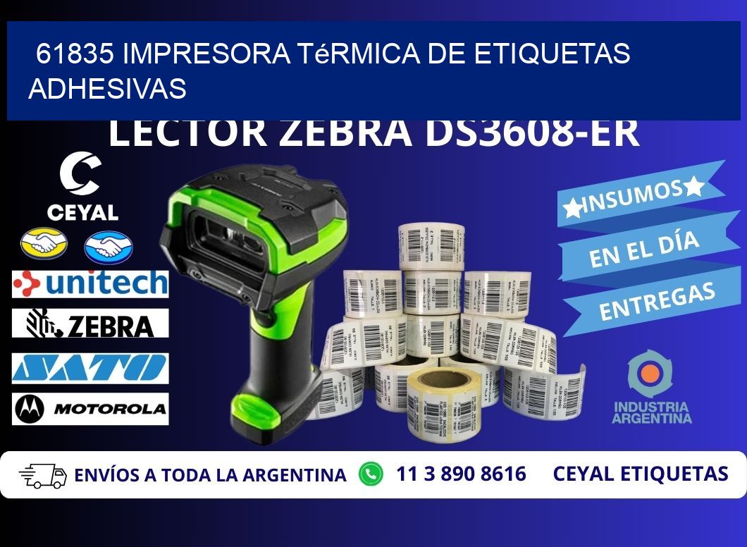 61835 Impresora térmica de etiquetas adhesivas