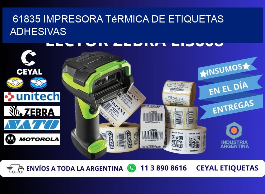 61835 Impresora térmica de etiquetas adhesivas