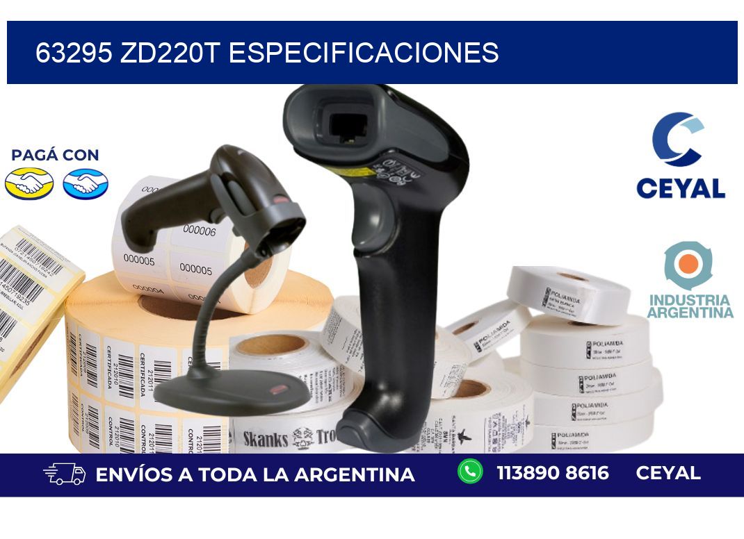 63295 ZD220t especificaciones