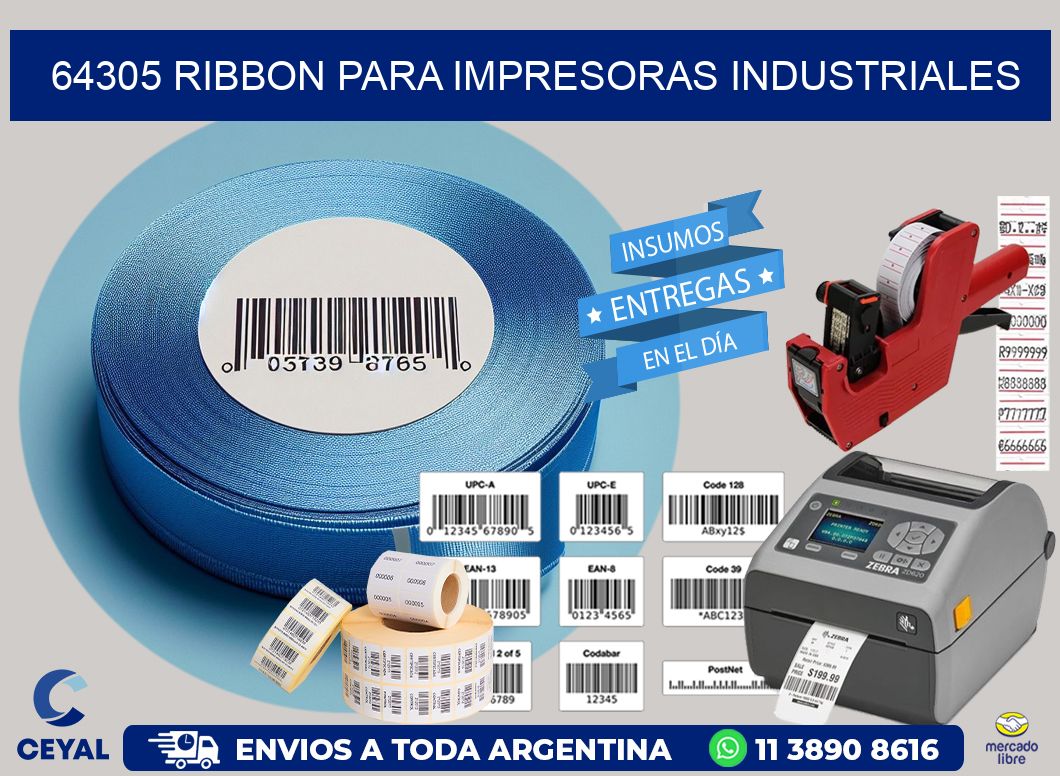 64305 Ribbon para impresoras industriales
