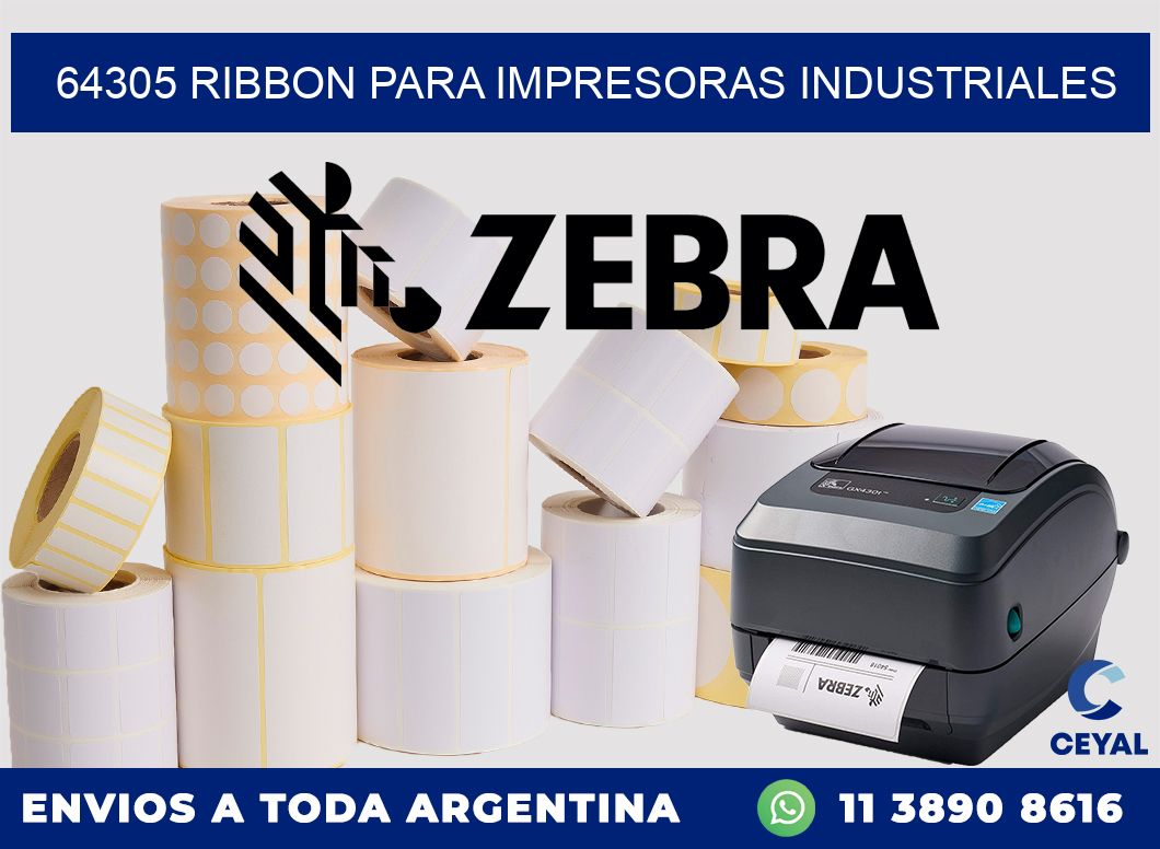 64305 Ribbon para impresoras industriales