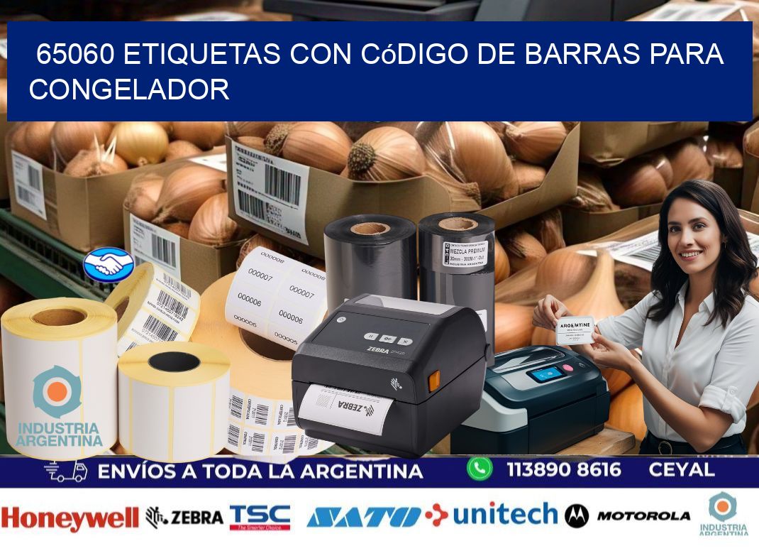 65060 Etiquetas con código de barras para congelador