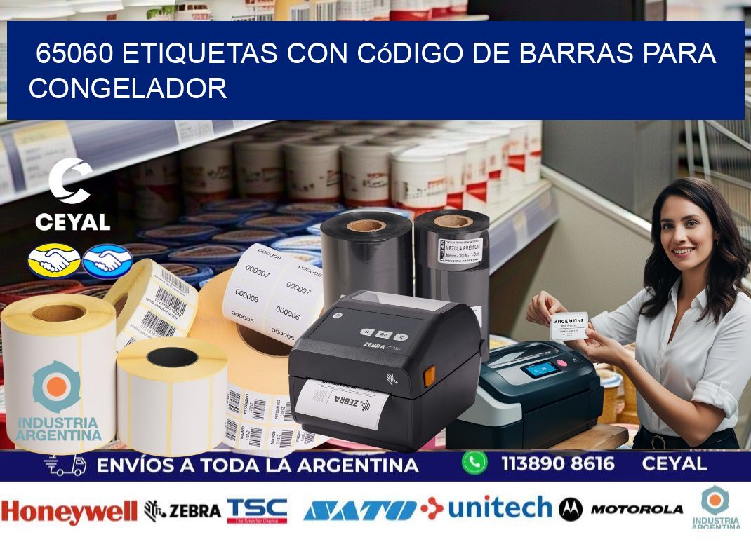 65060 Etiquetas con código de barras para congelador