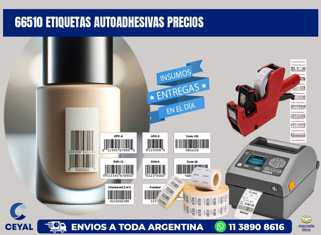 66510 Etiquetas autoadhesivas precios