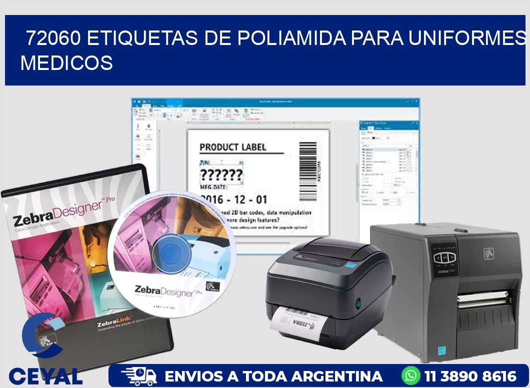 72060 Etiquetas de poliamida para uniformes medicos