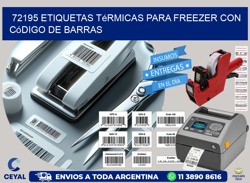 72195 etiquetas térmicas para freezer con código de barras