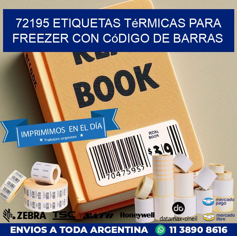 72195 etiquetas térmicas para freezer con código de barras