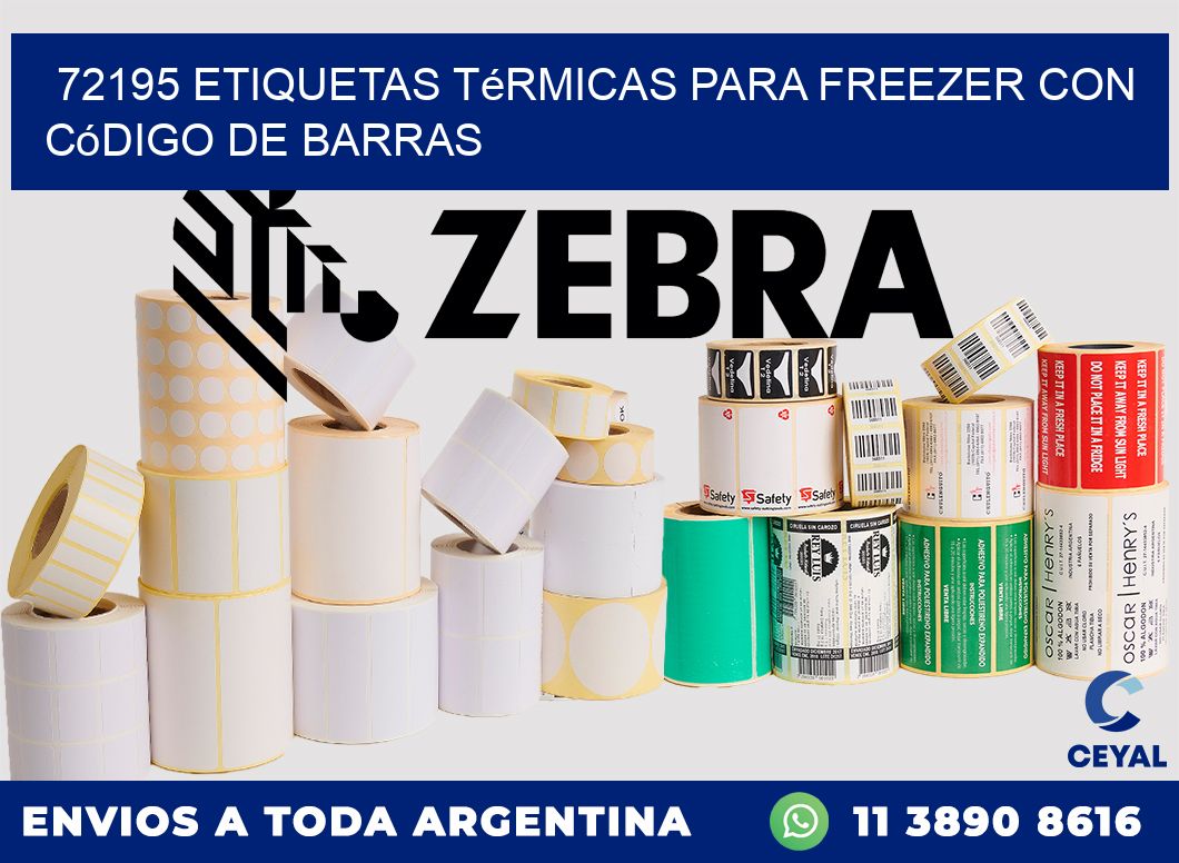 72195 etiquetas térmicas para freezer con código de barras