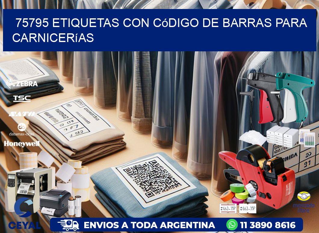 75795 etiquetas con código de barras para carnicerías