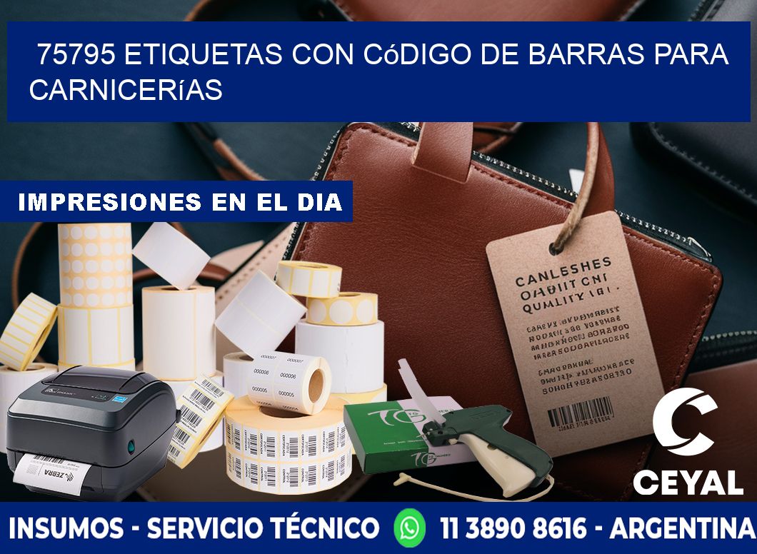 75795 etiquetas con código de barras para carnicerías