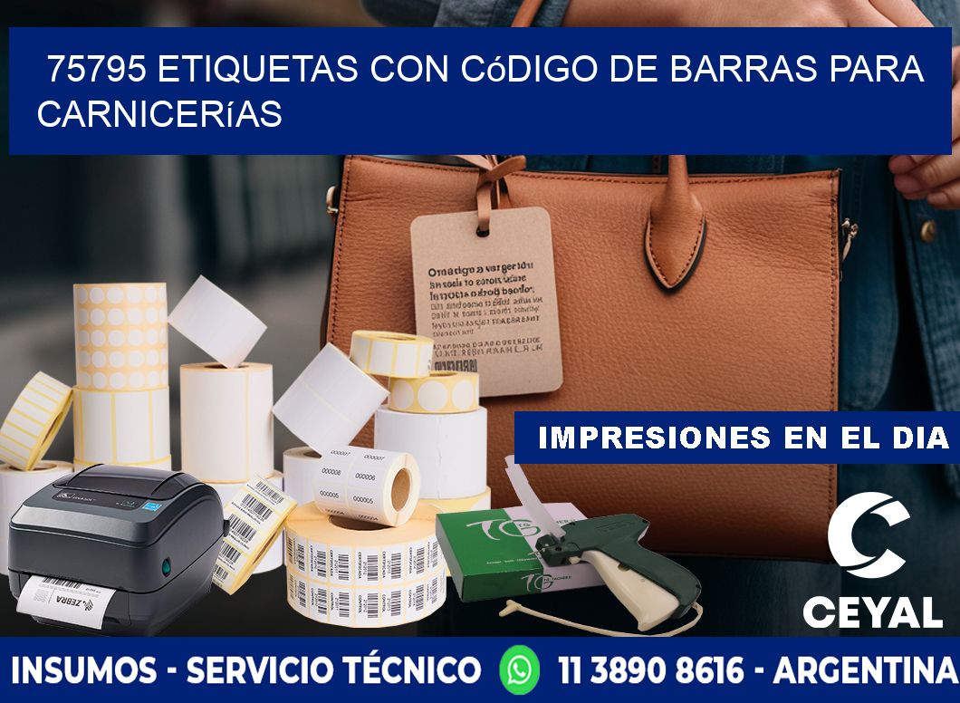 75795 etiquetas con código de barras para carnicerías