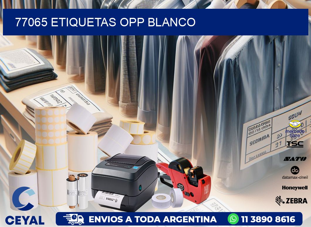77065 etiquetas OPP blanco