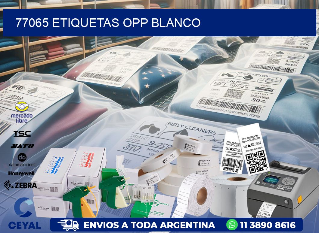 77065 etiquetas OPP blanco