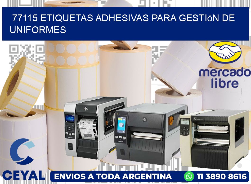 77115 Etiquetas adhesivas para gestión de uniformes