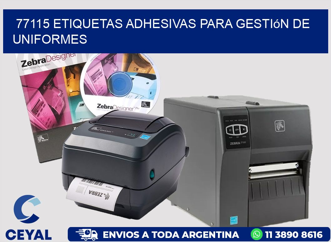 77115 Etiquetas adhesivas para gestión de uniformes